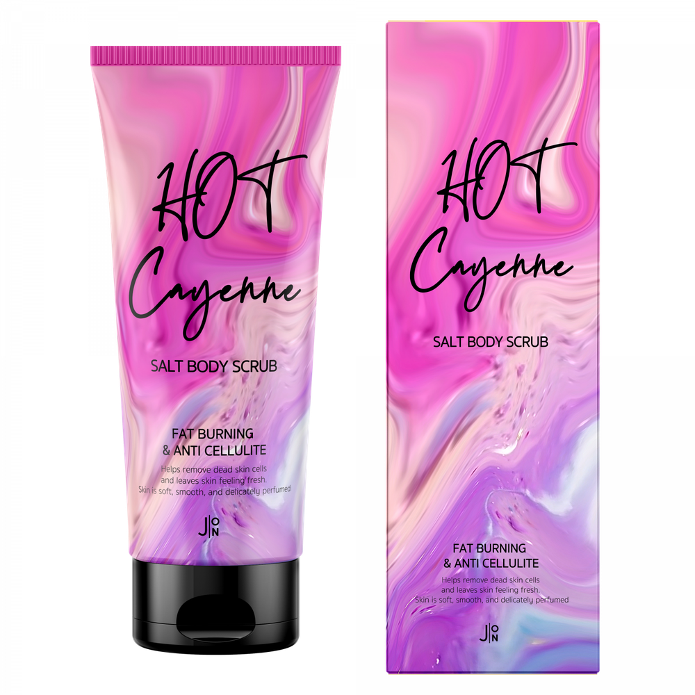 J:on Скраб для тела антицеллюлитный - Hot cayenne salt body scrub, 250г