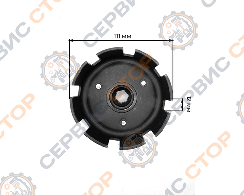 Корзина сцепления 168F/170F шлиц 20 мм