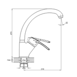 Смеситель для кухни, G.lauf, с картриджем, песоч, 9G4-A181KS