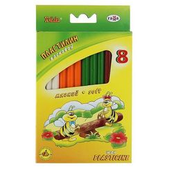 Пластилин 8 цв. восковой "Пчелка" 98г