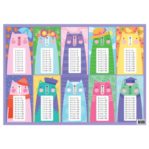 Настольное покрытие детское ArtSpace "Таблица умножения", А3+ ПП_06204