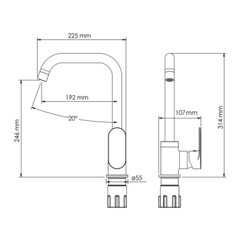 Смеситель для кухни Mindel 8507 Wasserkraft