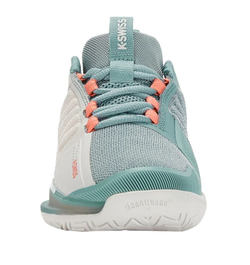 Женские теннисные кроссовки K-Swiss Ultrashot 3 - blanc de blanc/nile blue/desert flower