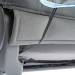 4388709 Накидка-незапинайка на спинку сиденья TORSO, 58х42 см, синяя окантовка, прозрачная