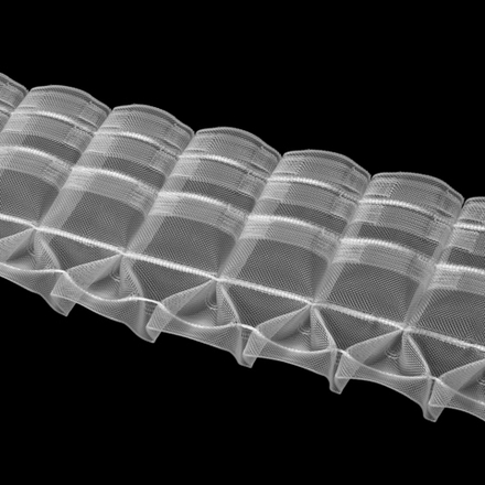 Шторная лента Oz-Is арт. 3969 МР, вафельные складки, коэф сборки 1:2,0, цвет прозрачный (ширина 100 mm)
