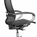 Кресло МЕТТА "ErgoLife" 10 B1-104K, хром, синхромеханизм, прочная сетка, черное