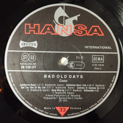 Винтажная виниловая пластинка LP Coco Bad Old Days (Germany 1978)