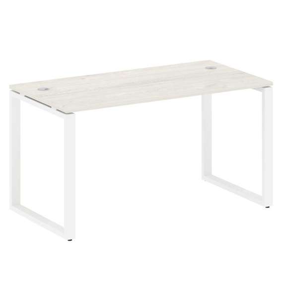 Metal System Стол письменный на О-образном м/к БО.СП-3 Дуб Наварра/Металл Белый 1400*720*750