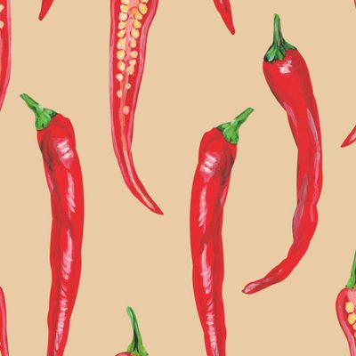 Красный острый перец чили