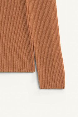 ZARA СВИТЕР С ВЫСОКИМ ВОРОТНИКОМ, ОХРА