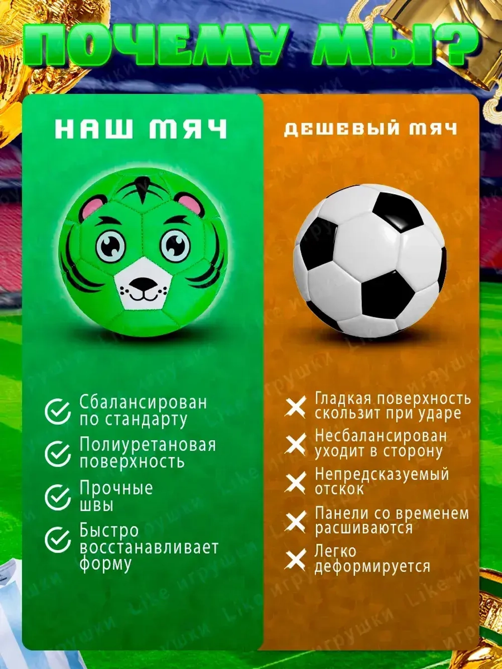 Мяч футбольный размер 2 детский