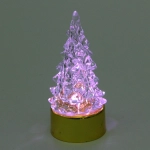 Сувенир с подсветкой «Елочка» 4.2*4.2*9.8 см, в ассортименте (питание от батареек)