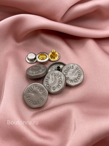 Установочные Кнопки ЛВ. неровный край матовое серебро / комплект с шляпкой и кнопками