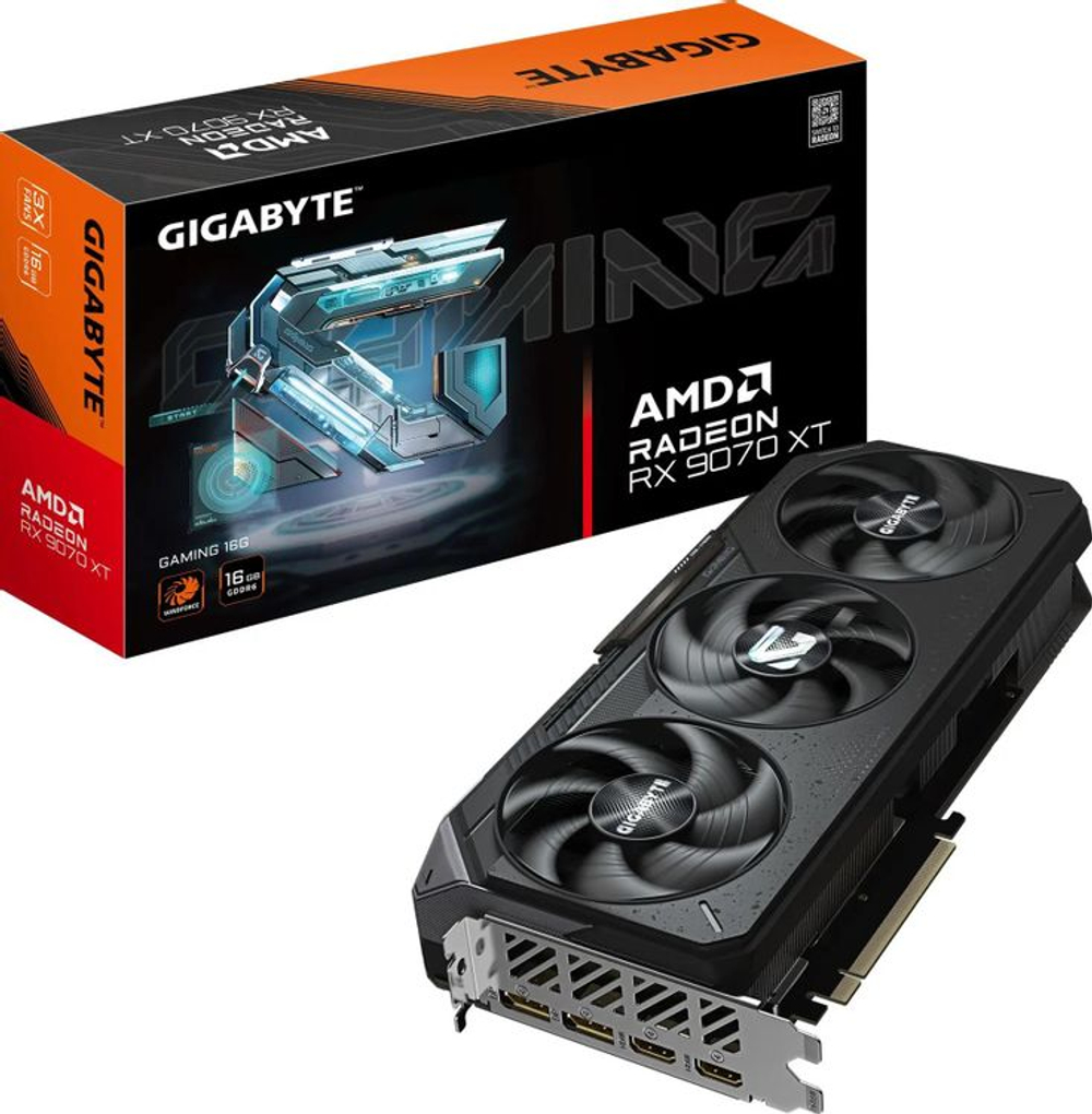 Видеокарта Gigabyte AMD  Radeon RX 9070XT GV-R9070XTGAMING-16GD 16ГБ Gaming, GDDR6, Ret