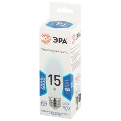 Лампа светодиодная ЭРА STD LED B35-15W-840-E27 15Вт свеча нейтральный белый свeт Е27 | Лампы cветодиодные Свеча (B/C)
