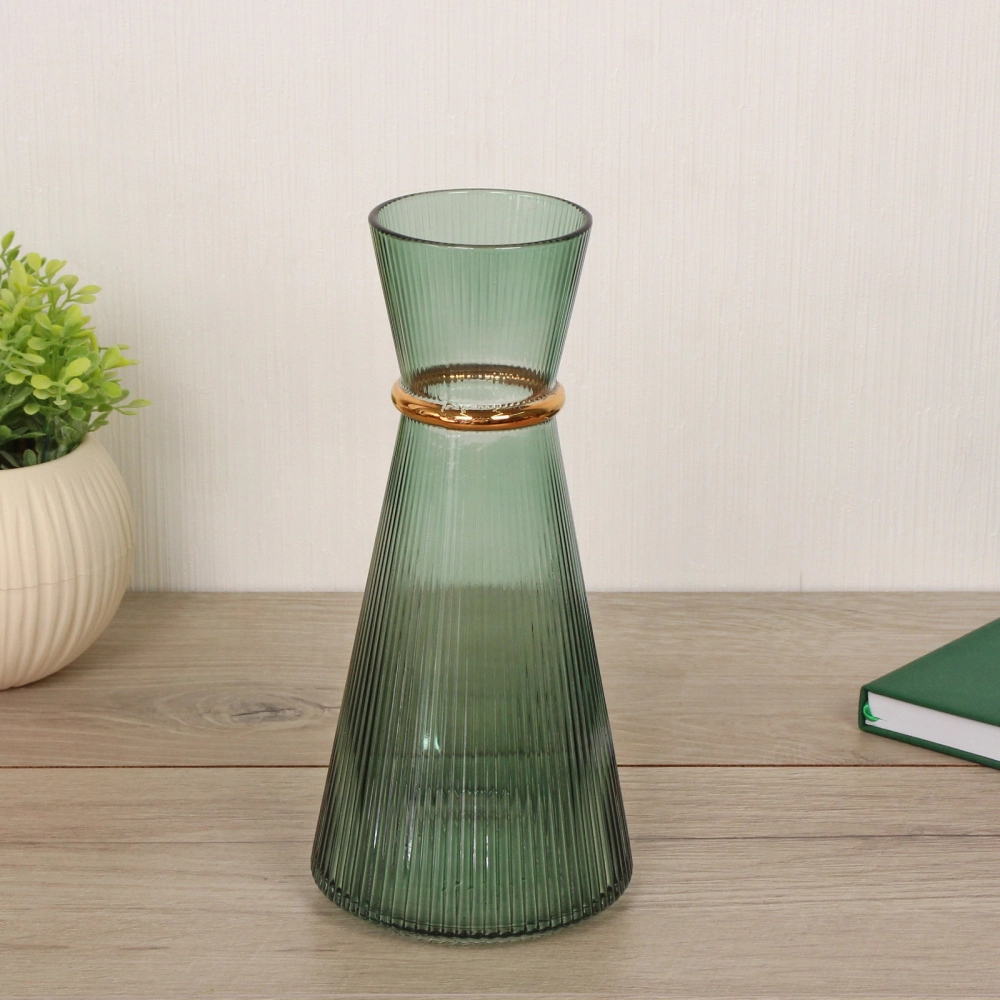 Ваза стеклянная «VIVALDI» 1350мл, зеленая