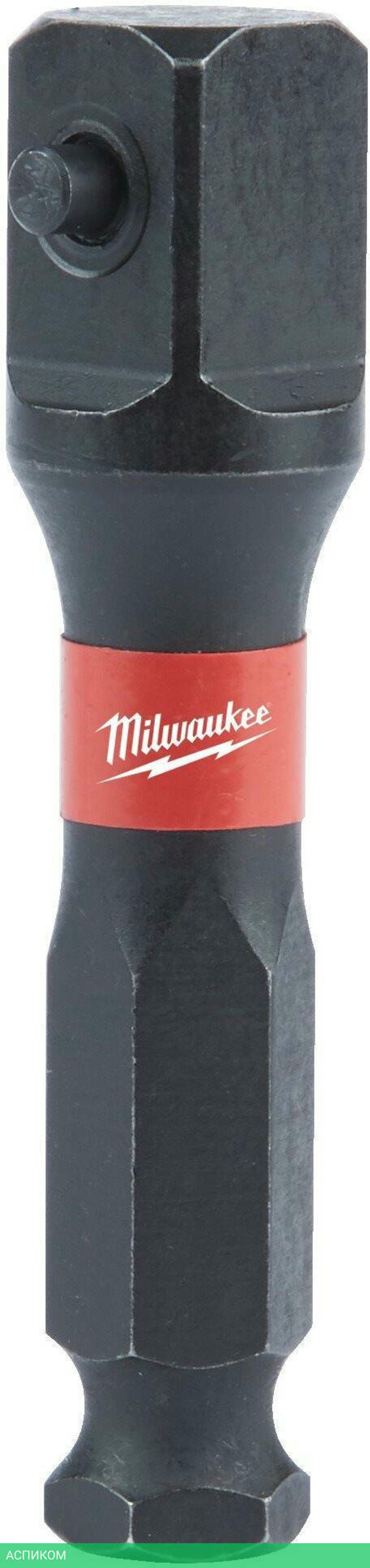 Переходник Milwaukee Shockwave с 7/16" HEX на 1/2" квадратный хвостовик (4932480586)