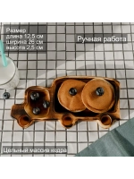 Деревянная менажница "Грузовик" из кедра