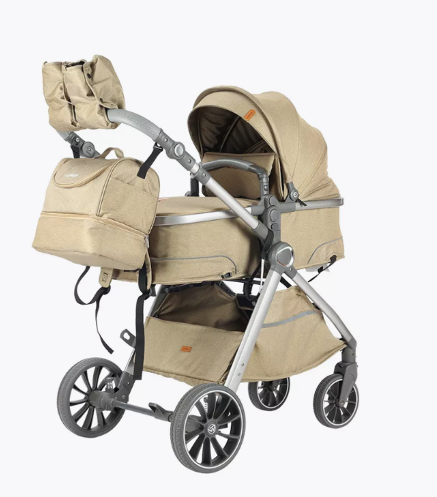 Коляска Luxmom V8 2в1 (бежевый)