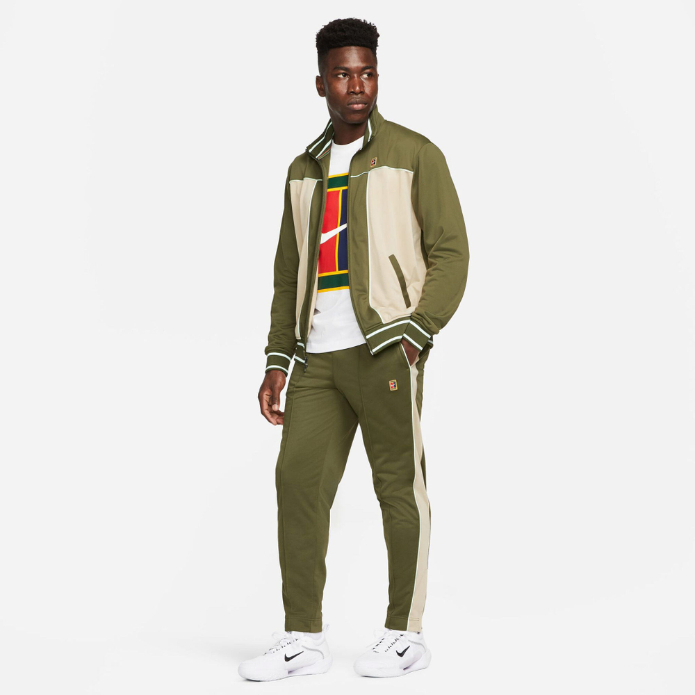 Мужские теннисные штаны Nike Court Heritage Training Pants Men - Olive, Beige