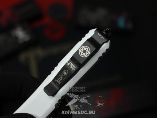 Фронтальный нож Microtech Ultratech Storm Trooper 121-1STD S/E с клинком из стали Böhler M390