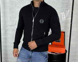 Кофта на молнии Philipp Plein из теплой шерсти