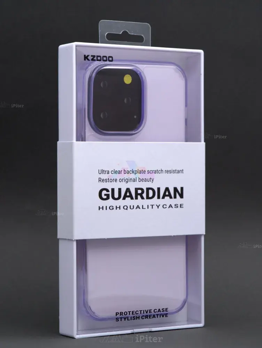 Чехол-накладка Kzdoo Guardian Case для iPhone 14 Pro Max пластиковый (прозрачно-фиолетовый)