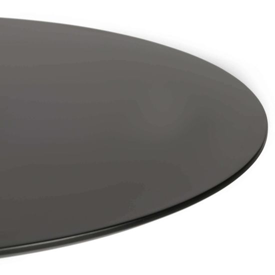 Круглый стол Bolmen черного цвета, 80 см, металлическая ножка и столешница МДФ