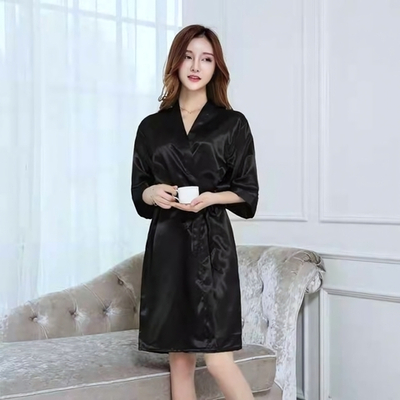 Черный длинный халатик ROSYLAND Clothin OS (Цвет: черный)