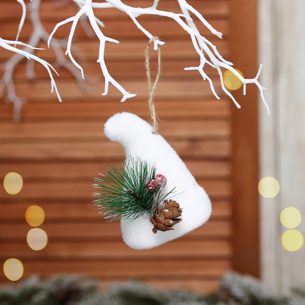 Подвеска «Пушистый колпачок» 10*8 см, Белый