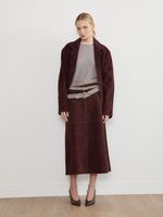 БАЗОВЫЙ ТОНКИЙ РЕМЕНЬ С ТРЕУГОЛЬНОЙ ПРЯЖКОЙ ЗАМША СЕРЫЙ