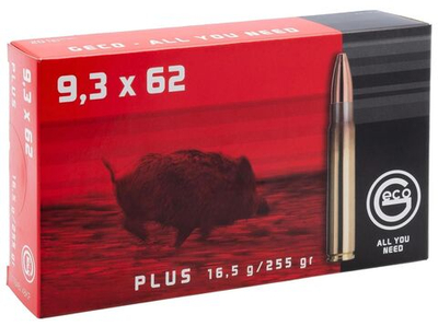 Патрон 9,3х62 Geco 16,5 Plus, коробка 20 шт.