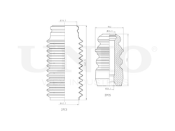 Комплект пыльник и отбойник UNIO DUC-50076