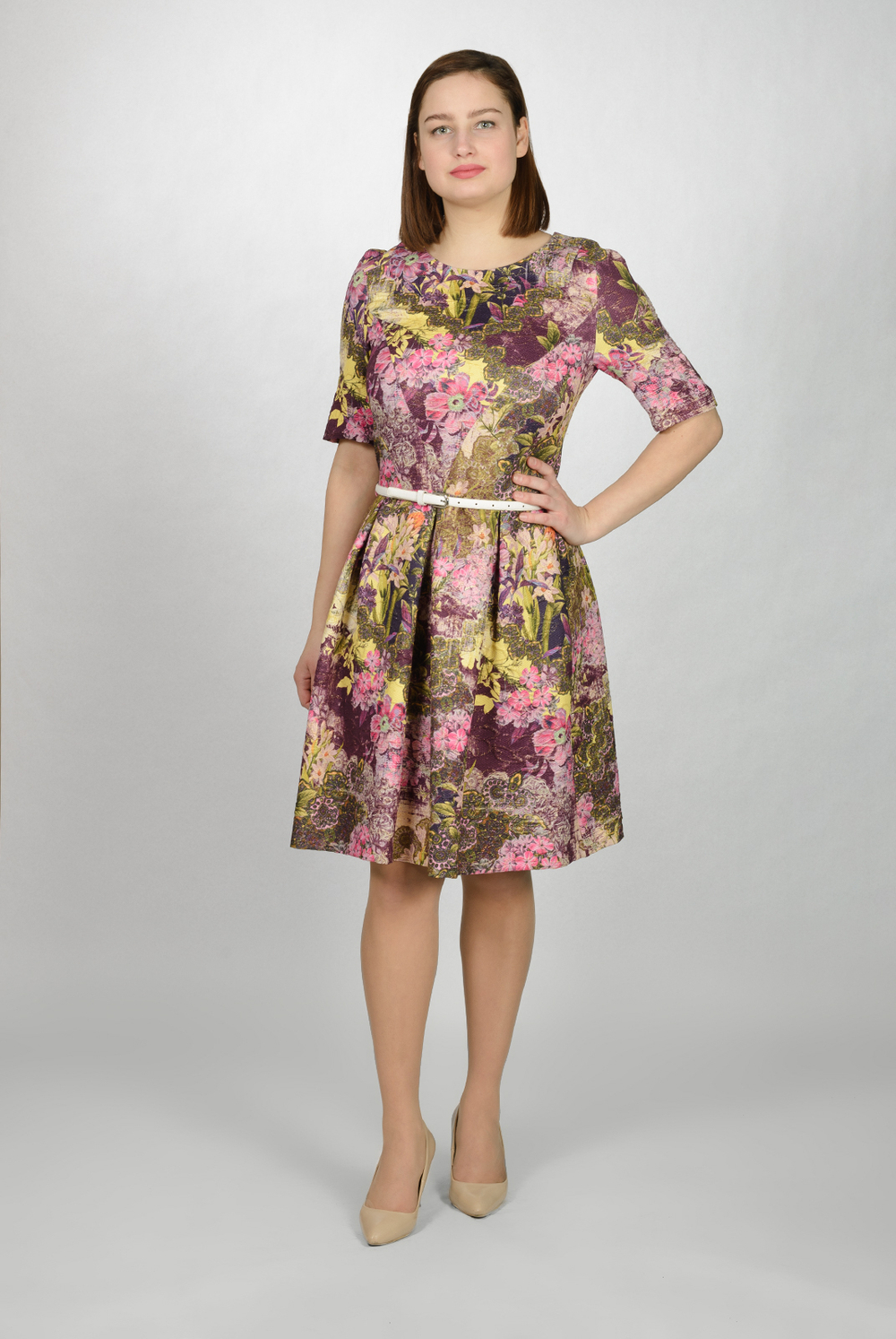 Нарядное платье 1185АН, Фиол-зеленый #254ФЗ051185АН