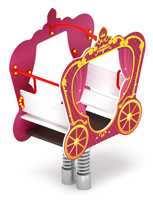 Карета - Качалка на пружине двухместная