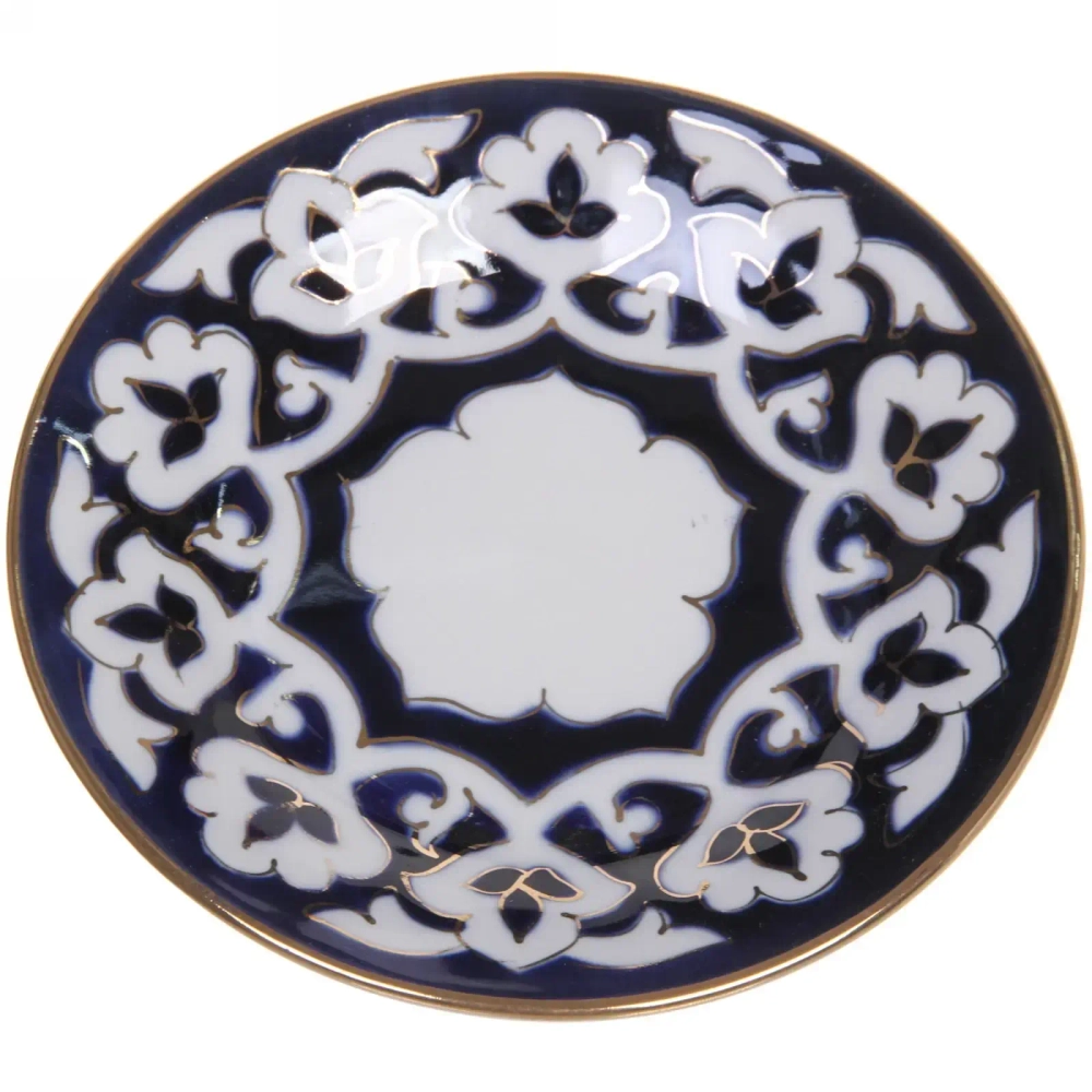 Тарелка малая 15см «Пахта» с позолотой