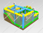 Коммерческий надувной батут "Законы джунглей макси"