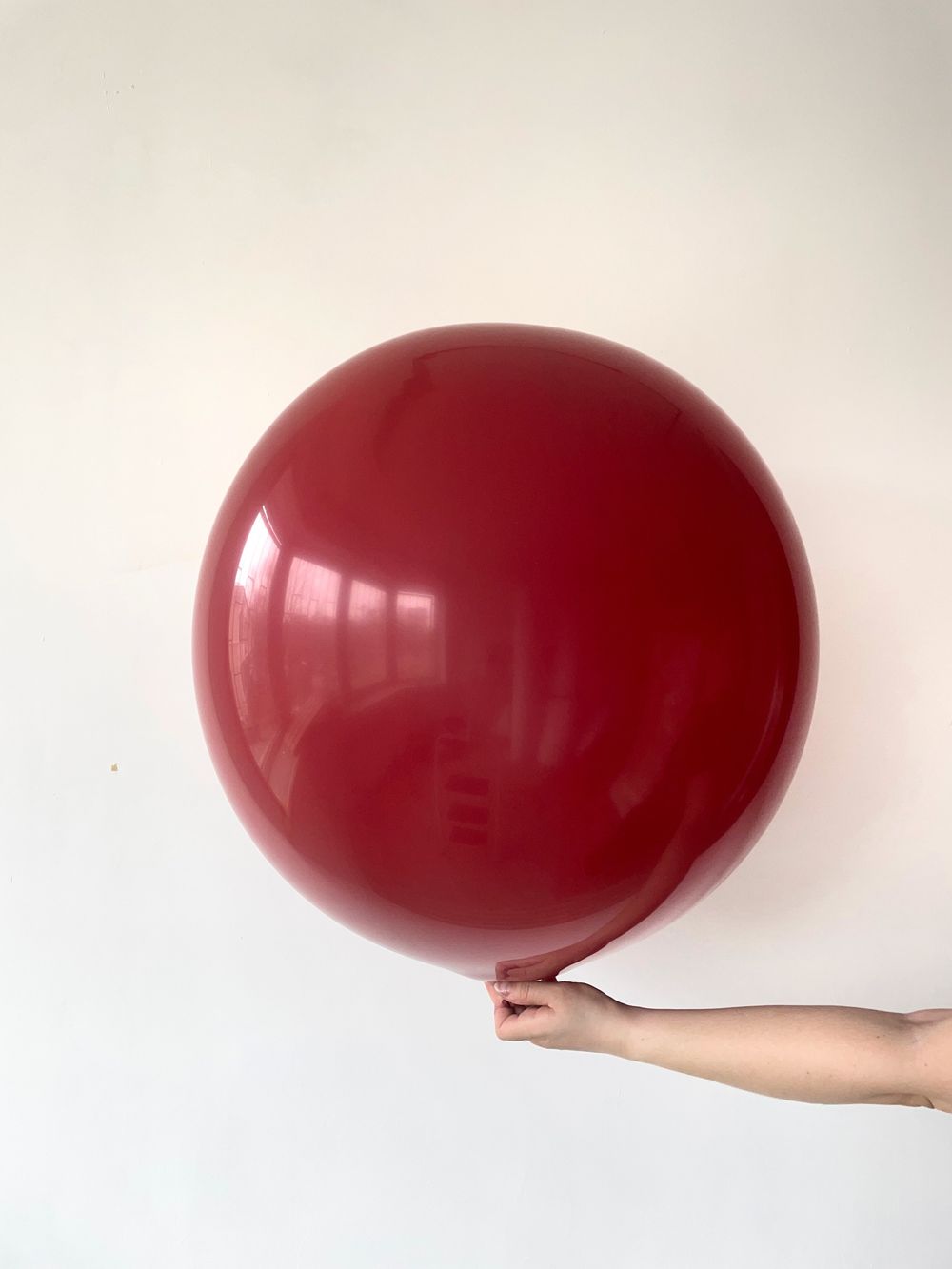 S шар гигант 24"/60 см пастель, красный королевский/Royal Red (БГ-90)  Изображение3