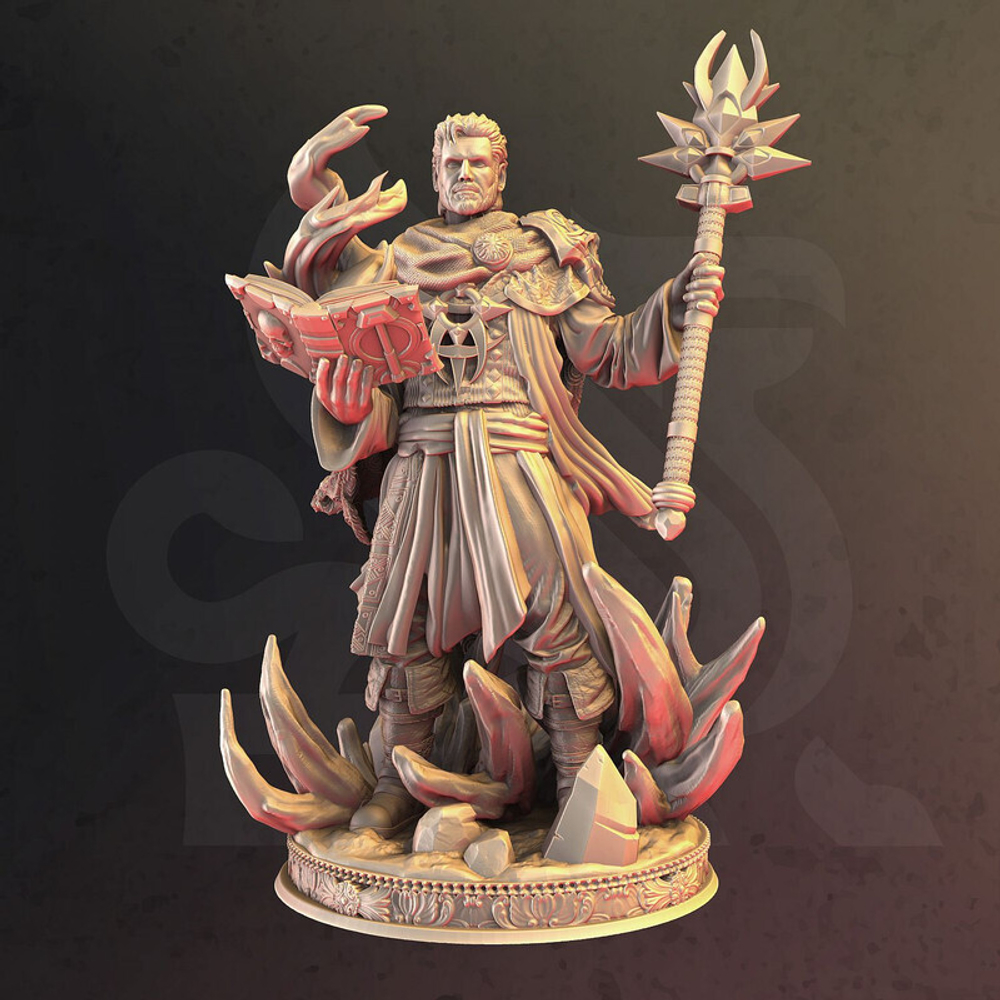 Человек Маг Волшебник Колдун Чародей миниатюра для dnd, днд, pathfinder, фентези, Настольная игра, НРИ, Варгейм, РПГ