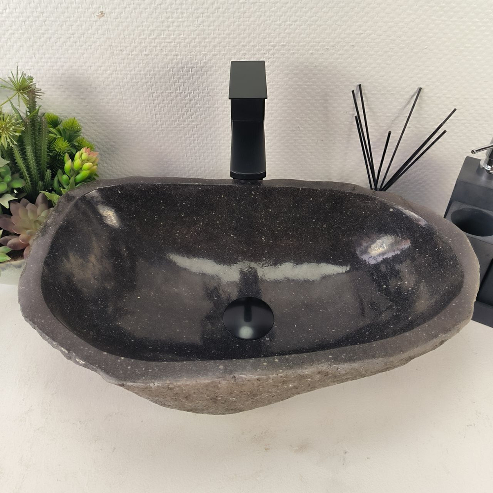 Каменная раковина из речного камня RS-04998 (51*32*15) 0857 из натурального камня