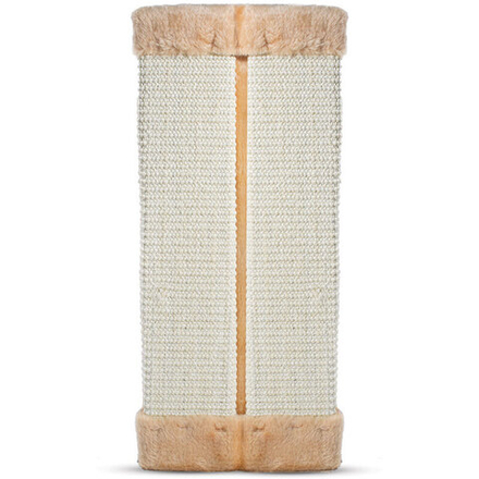 Когтеточка Gamma "Доска №109" из сизаля угловая с оторочкой из меха 490х210х15