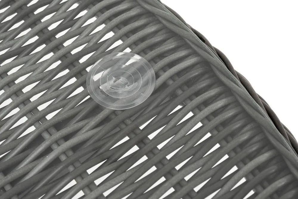 "Эспрессо" плетеный круглый стол, диаметр 118 см, цвет графит