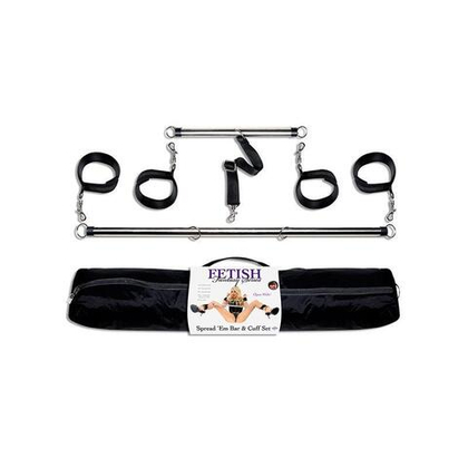Фиксация: наручники + наножники Spread 'em Bar and Cuff Set