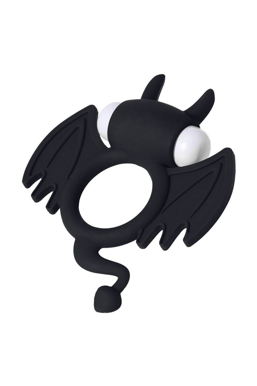 Черное эрекционное кольцо на пенис JOS COCKY DEVIL (Цвет: черный)