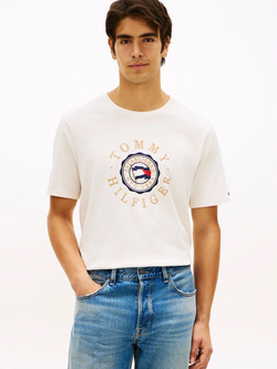 Футболка Tommy Hilfiger Circle Flag Logo Ivory Petal