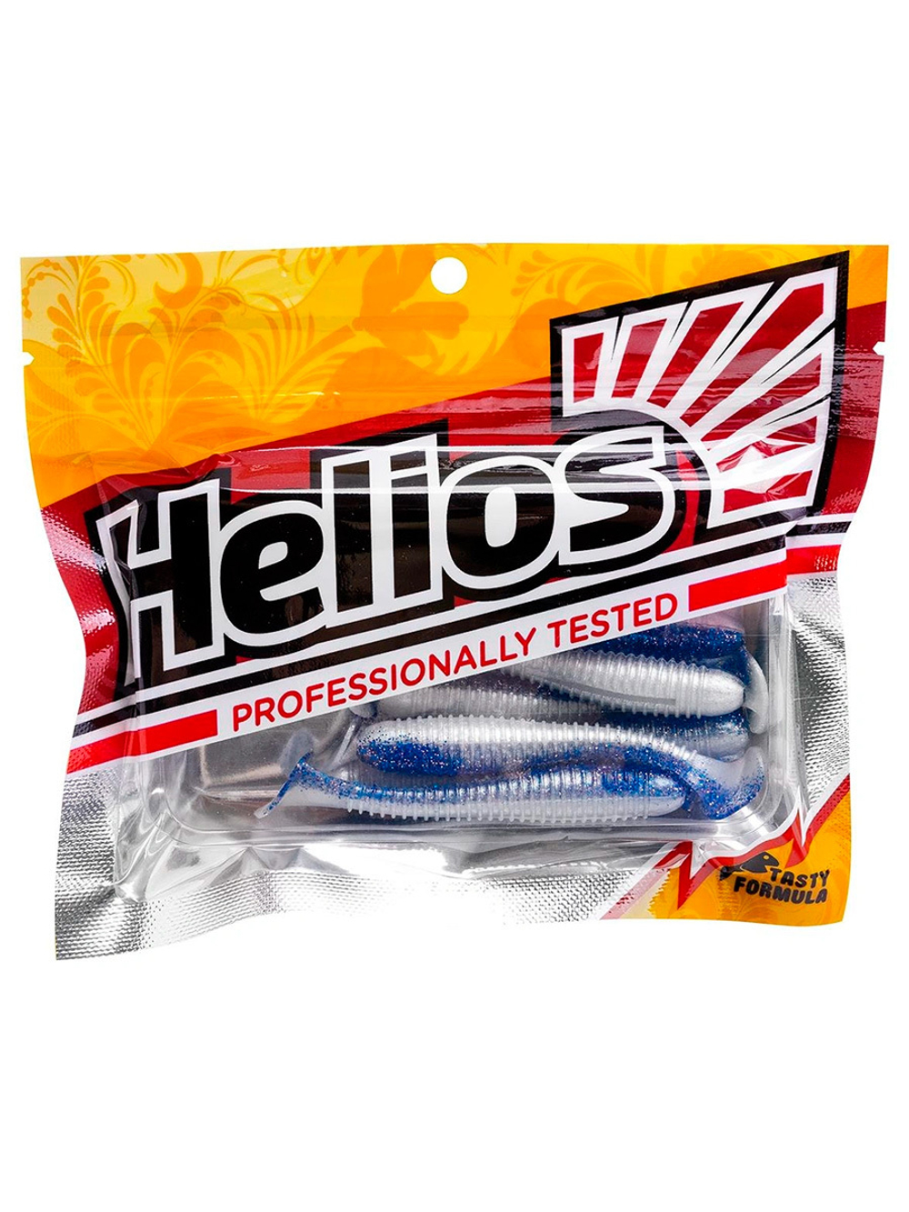 Виброхвост Helios Catcher 3,55"/9 см Black & Pearl 5шт. (HS-2-028)