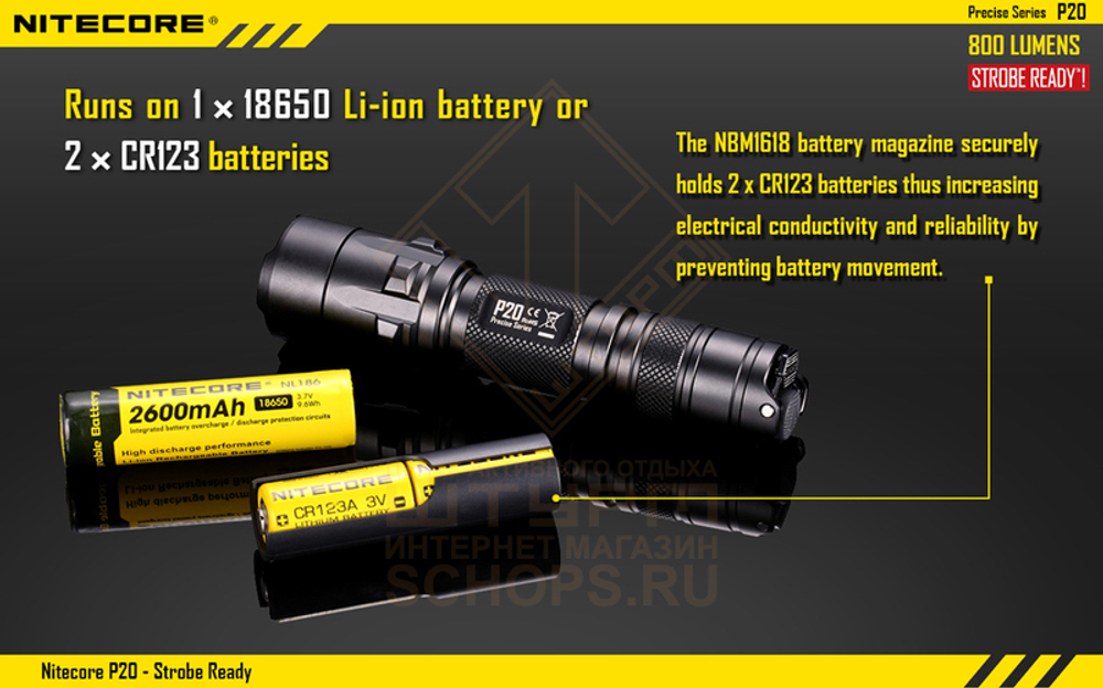 Фонарь Nitecore P20