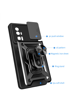 Чехол с кольцом Bumper Case для Poco F5 Pro