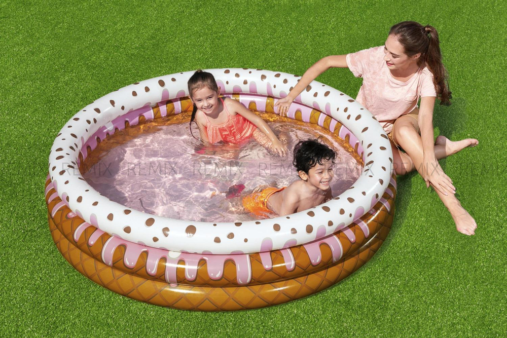 Детский бассейн Bestway №51144 "Праздник мороженого" 160*38см 390л, надувной