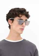 Спортивные очки 100% RENSHAW - Polished Crystal Haze - HiPER Silver Mirror Lens